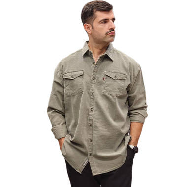 پیراهن کتان سایز بزرگ مردانه کد محصولMCU6106