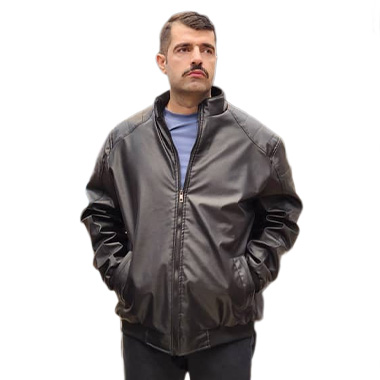 کاپشن چرم سایز بزرگ مردانه کد محصول FVLS5610