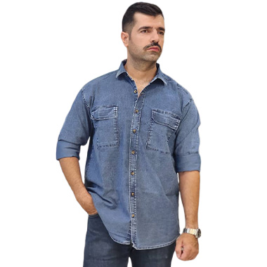 پیراهن جین سایز بزرگ مردانه کد محصولSDW8794