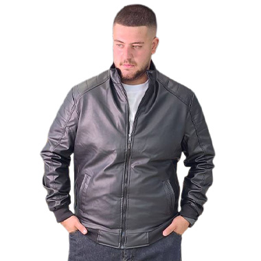 کاپشن چرم سایز بزرگ مردانه کد محصولAV3080